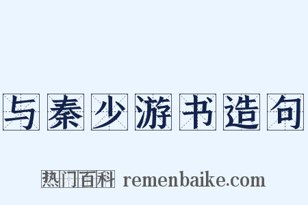 与秦少游书造句是什么意思的图片